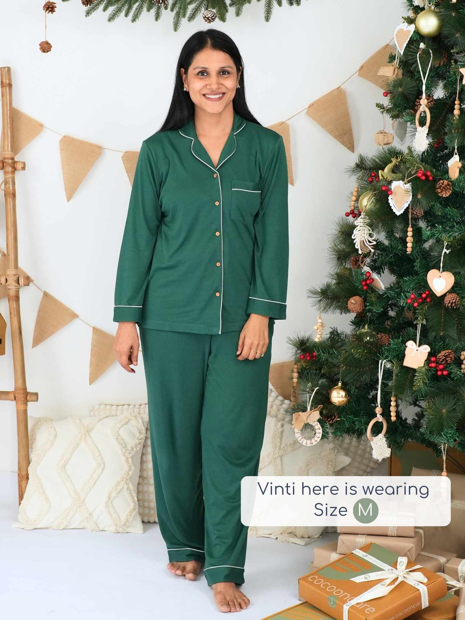 bamboo women's knit pyjamas - christmas collection