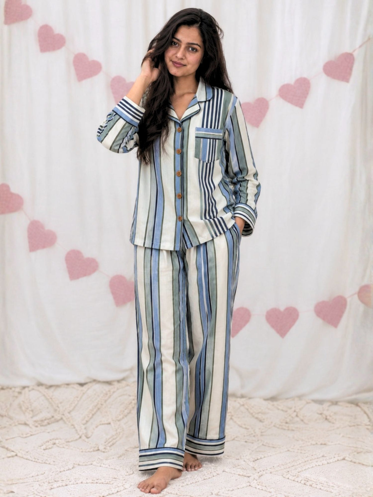 women's bamboo muslin nightsuit