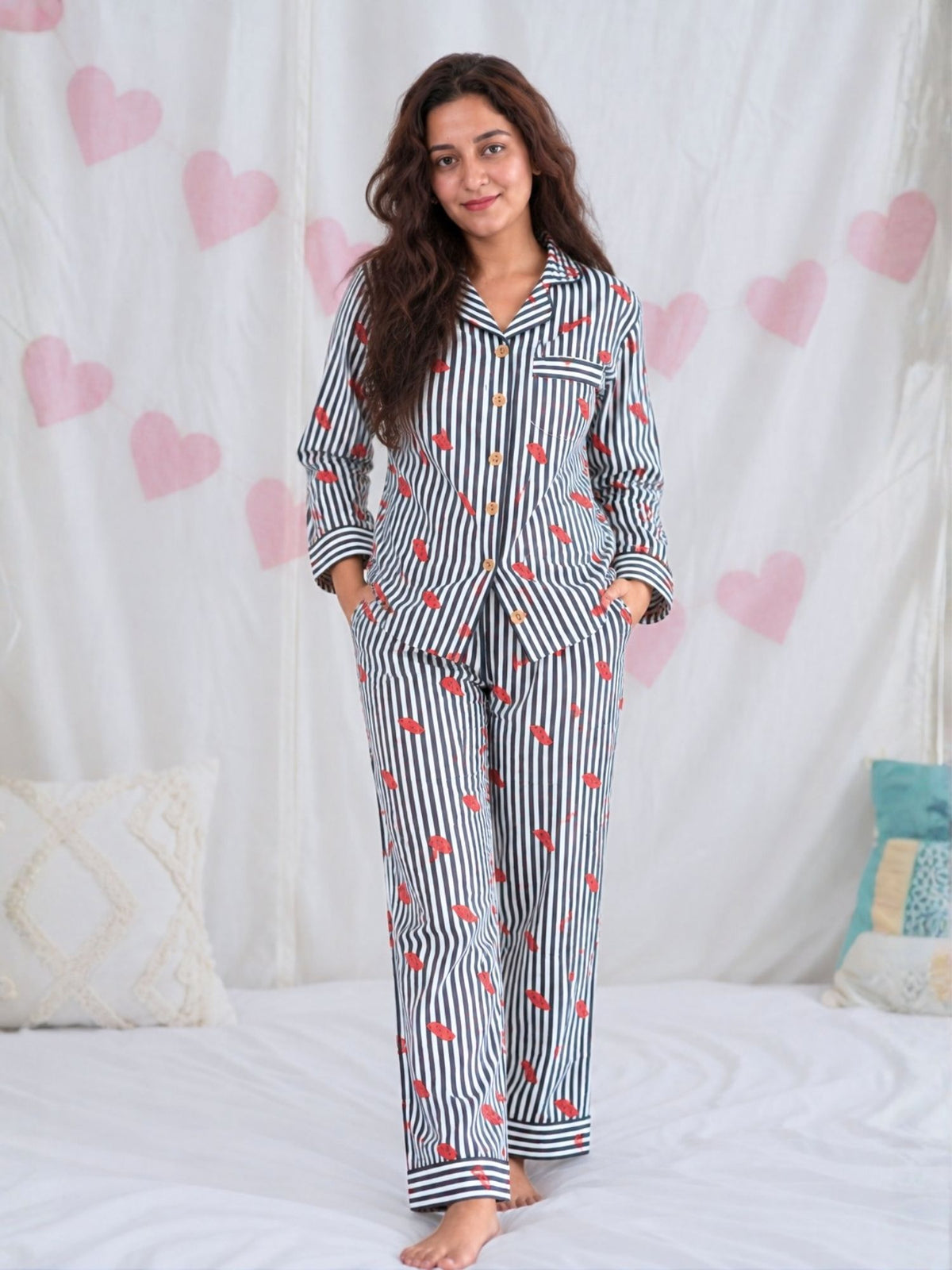 women's bamboo muslin nightsuit
