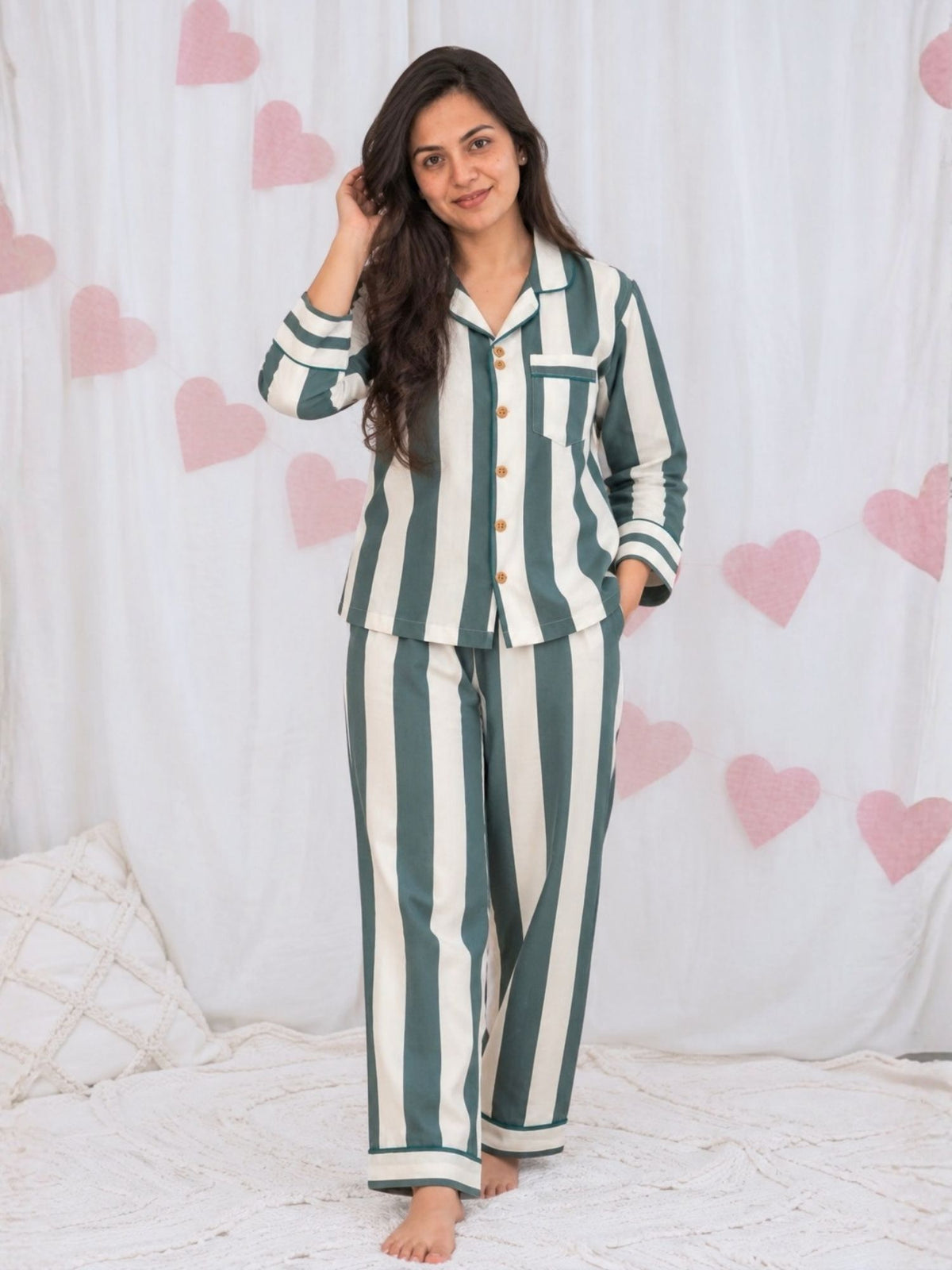 women's bamboo muslin nightsuit