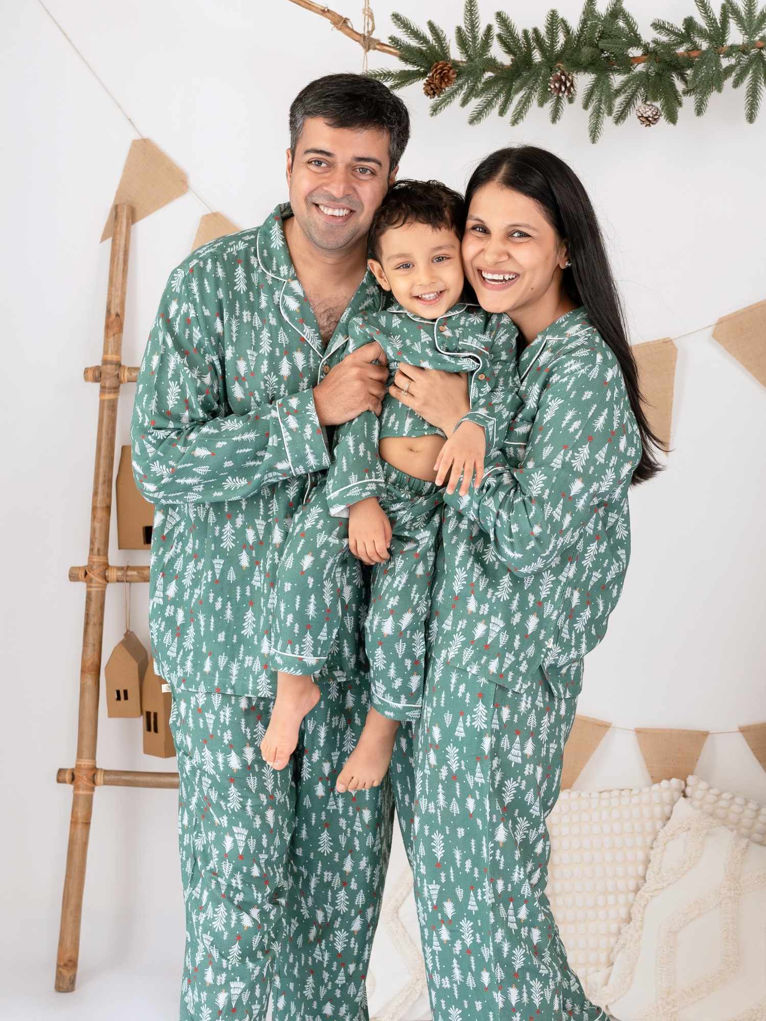 bamboo women's muslin pyjamas - christmas collection
